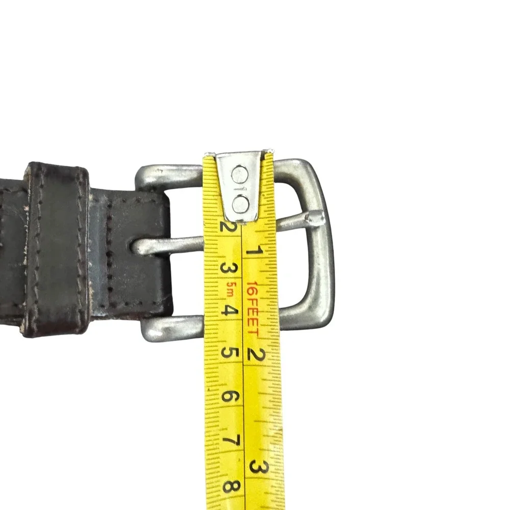 J. Crew Leather Belt Brown Woven X Detail Made in England‎ M Preloved